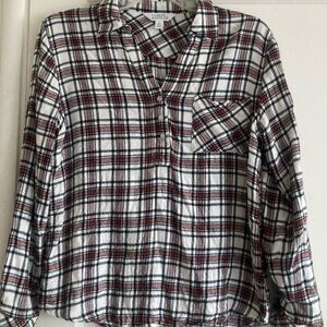 Market & Spruce Red and Black Checkered Shirt